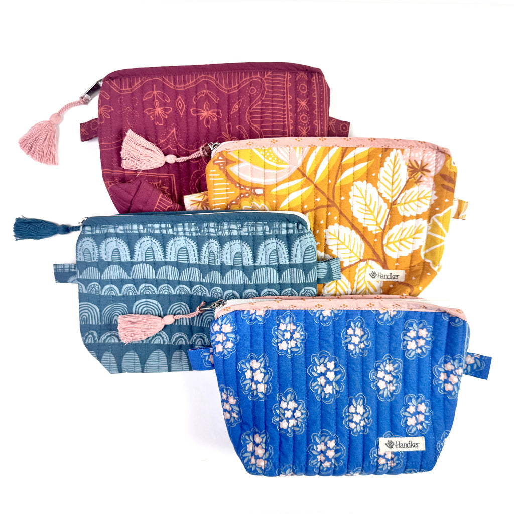 Forest Quilted Zipper Pouch - Freshie & Zero Studio Shop