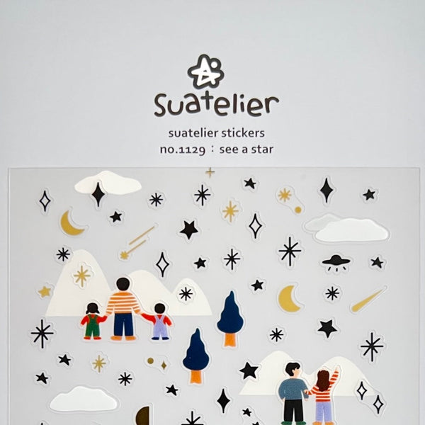 Stargazing Sticker Sheet - Freshie & Zero Studio Shop