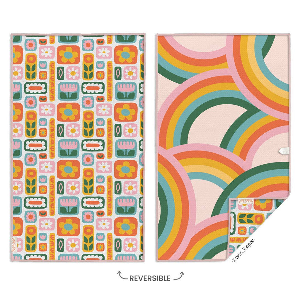 Daisies & Rainbows Microfiber Kitchen Towel - Freshie & Zero Studio Shop