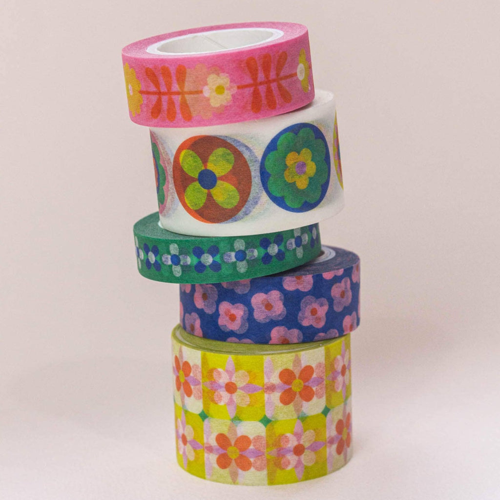 Flower Tower Washi Tape – 15mm - Freshie & Zero Studio Shop