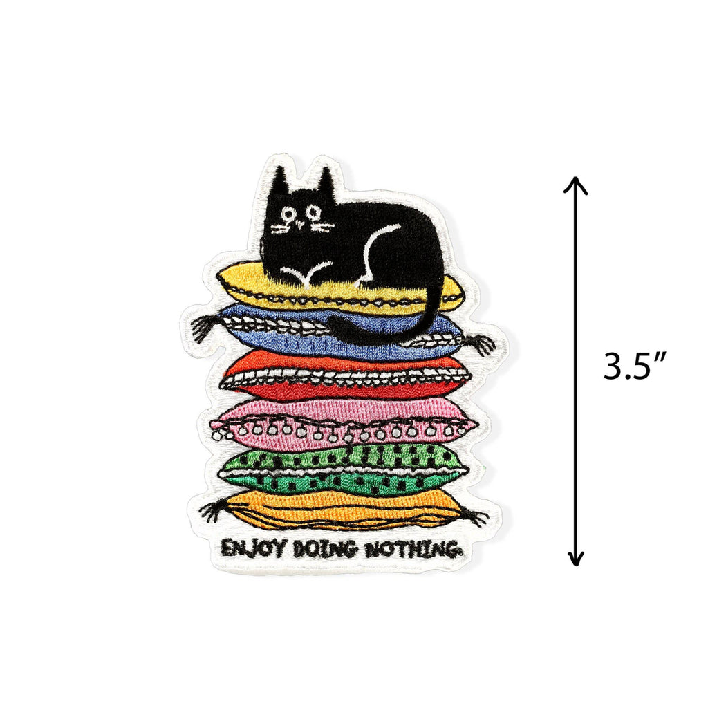 Iron-On Patch: Enjoy Doing Nothing Cat - Freshie & Zero Studio Shop