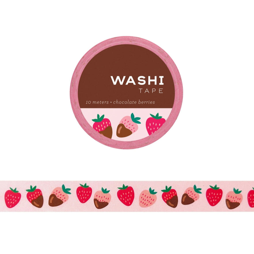 Washi Tape: Chocolate Strawberries - Freshie & Zero Studio Shop