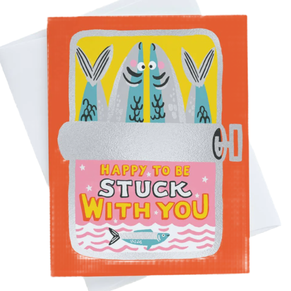 Stuck with You Sardines Greeting Card - Freshie & Zero Studio Shop