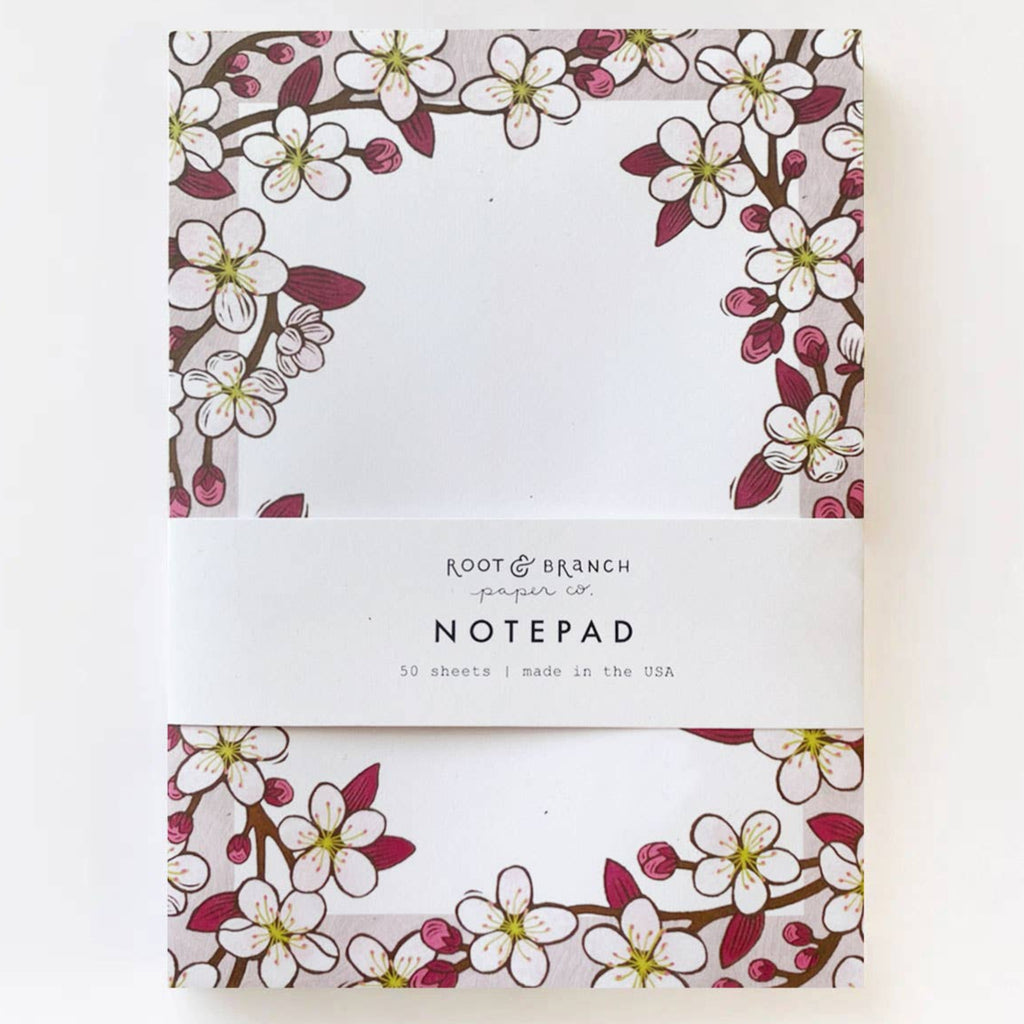 Cherry Blossom Notepad by Root & Branch - Freshie & Zero Studio Shop