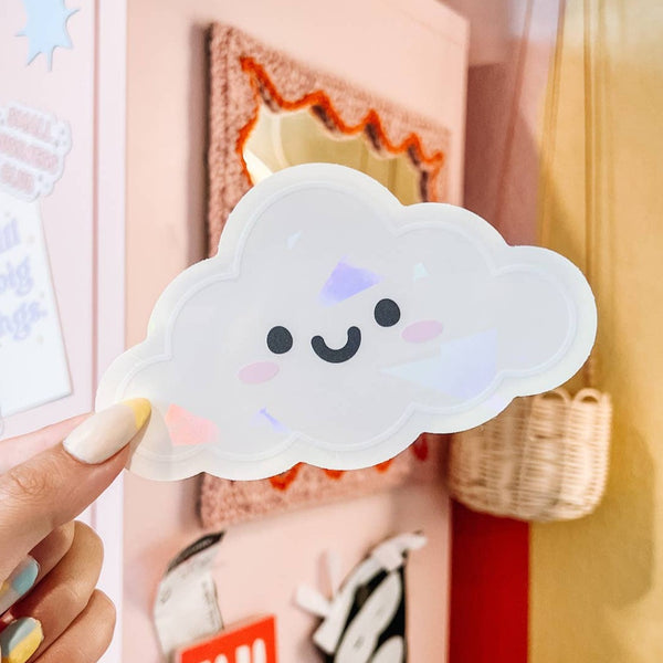 Happy Cloud Suncatcher Decal - Freshie & Zero Studio Shop