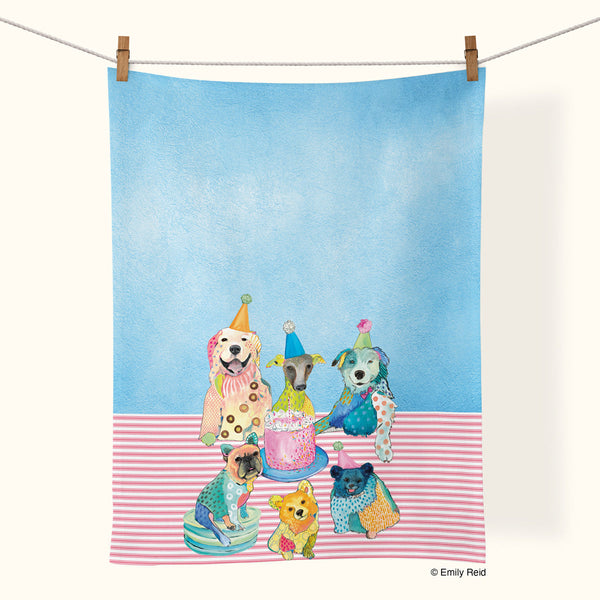 Dog Party Tea Towel by Werkshoppe - Freshie & Zero Studio Shop