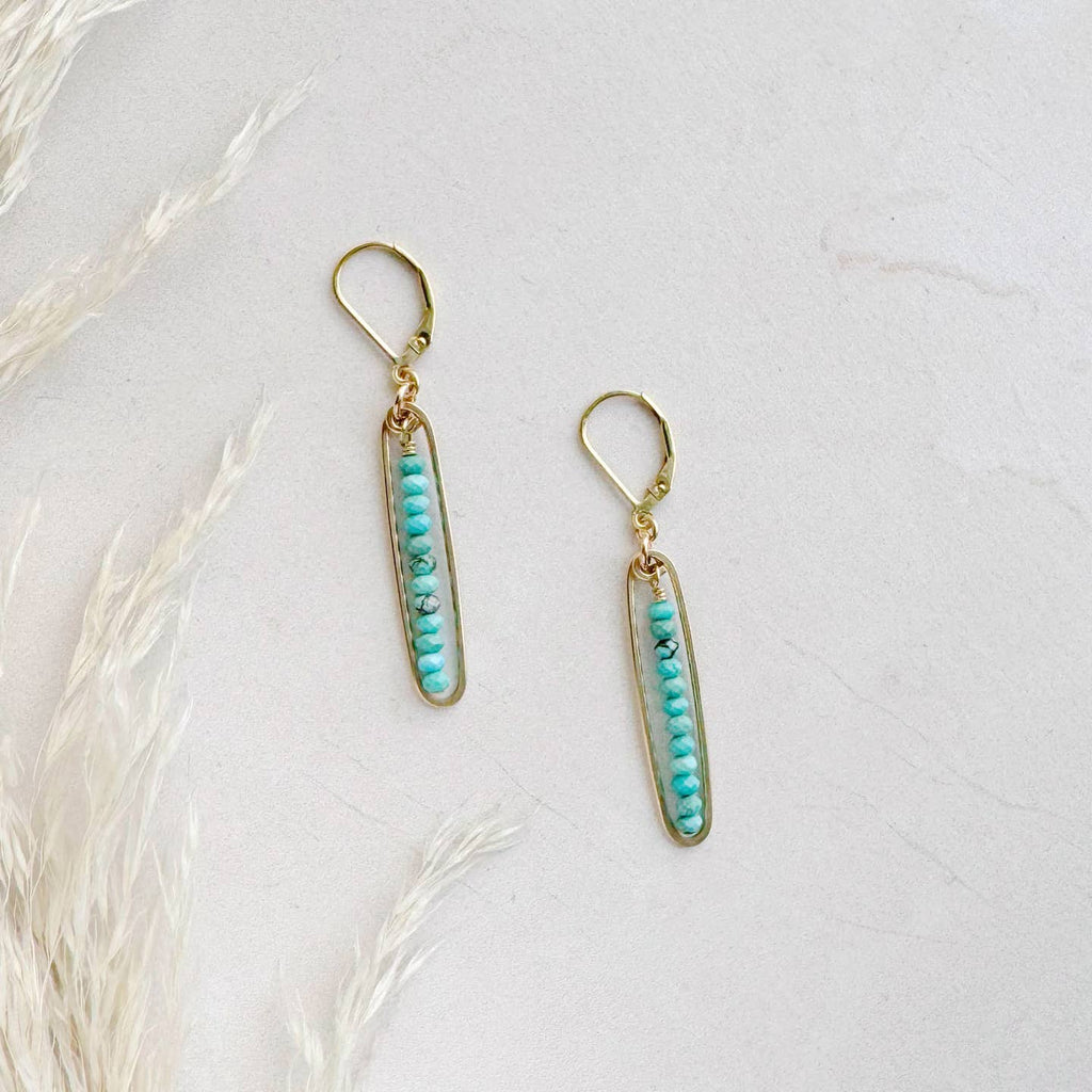 lyric earrings with turquoise - Freshie & Zero Studio Shop