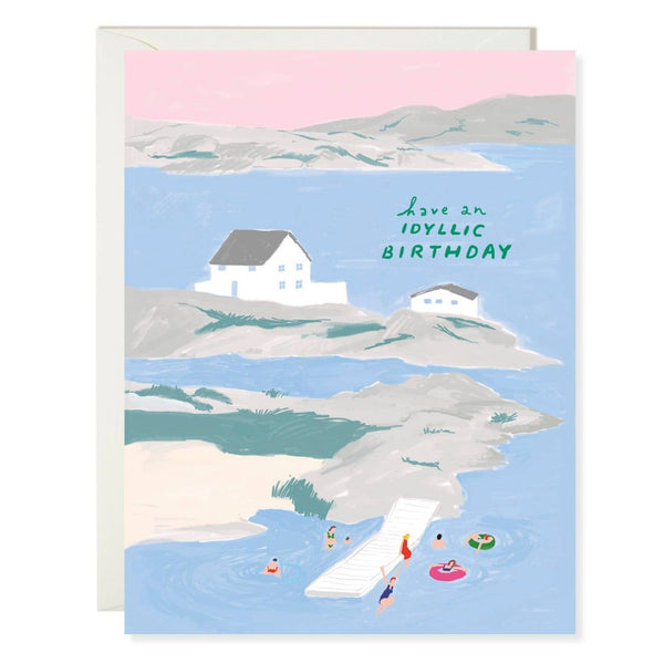 Have an Idyllic Birthday Lake Greeting Card - Freshie & Zero Studio Shop