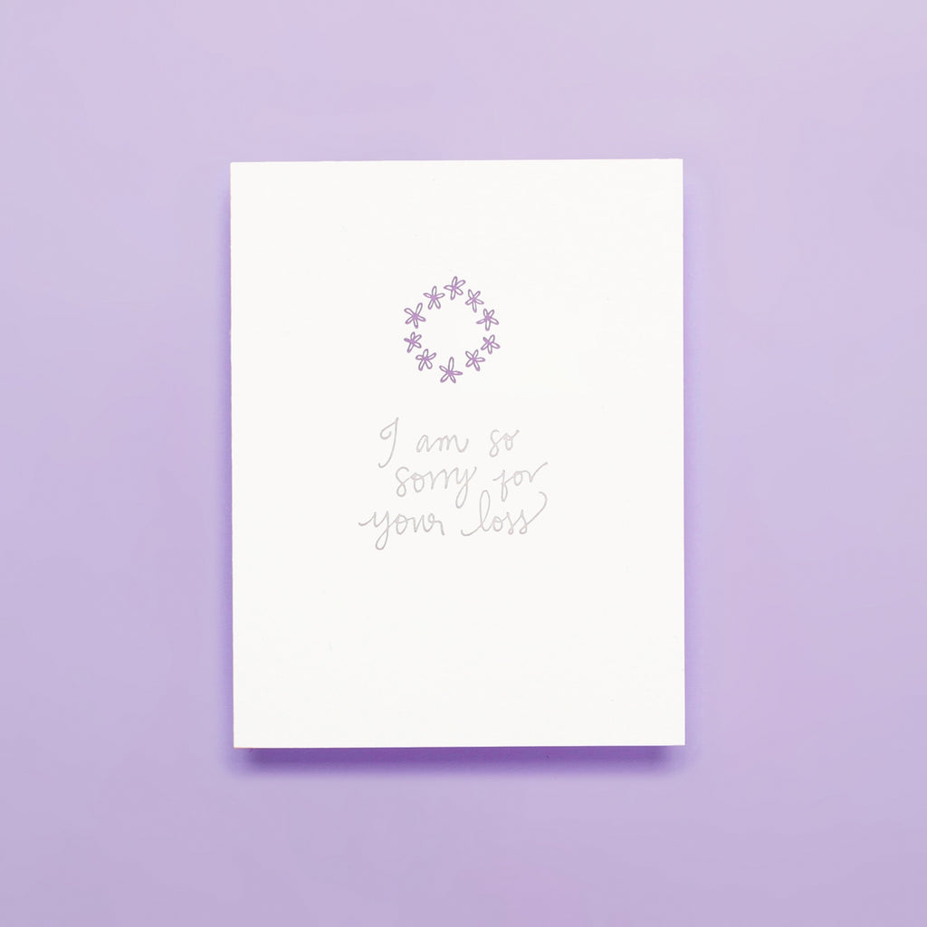 So Sorry For Your Loss Sympathy Card - Freshie & Zero Studio Shop