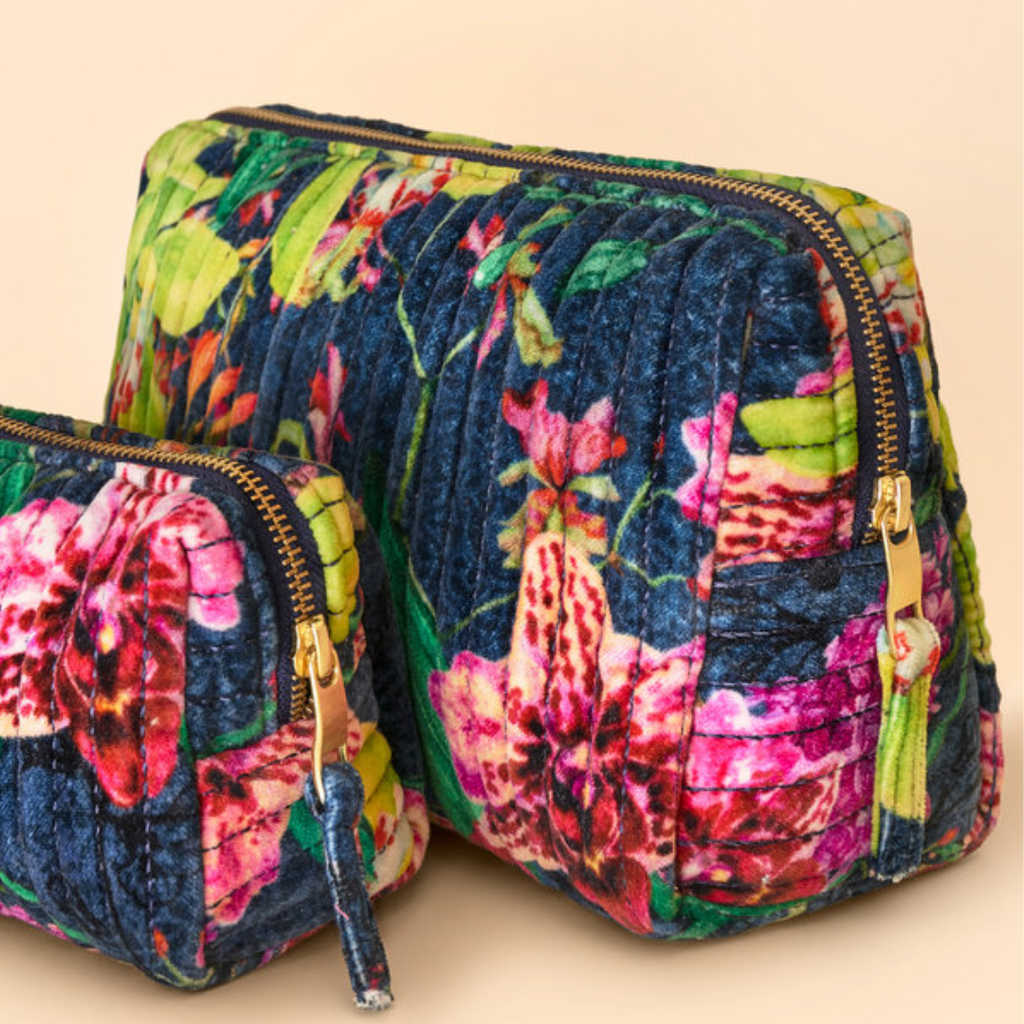 Large Quilted Vanity Bag - Exotic Evening - Freshie & Zero Studio Shop