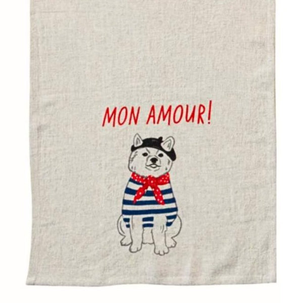 French Animals Linen Blend Tea Towels - Freshie & Zero Studio Shop