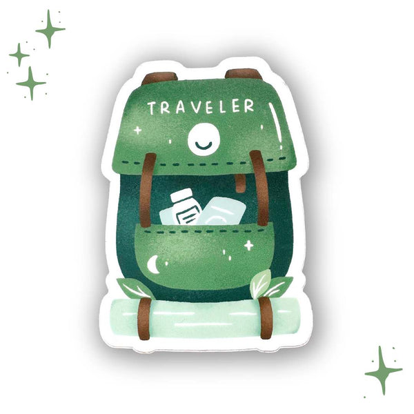 Traveler Backpack Vinyl Sticker - Freshie & Zero Studio Shop