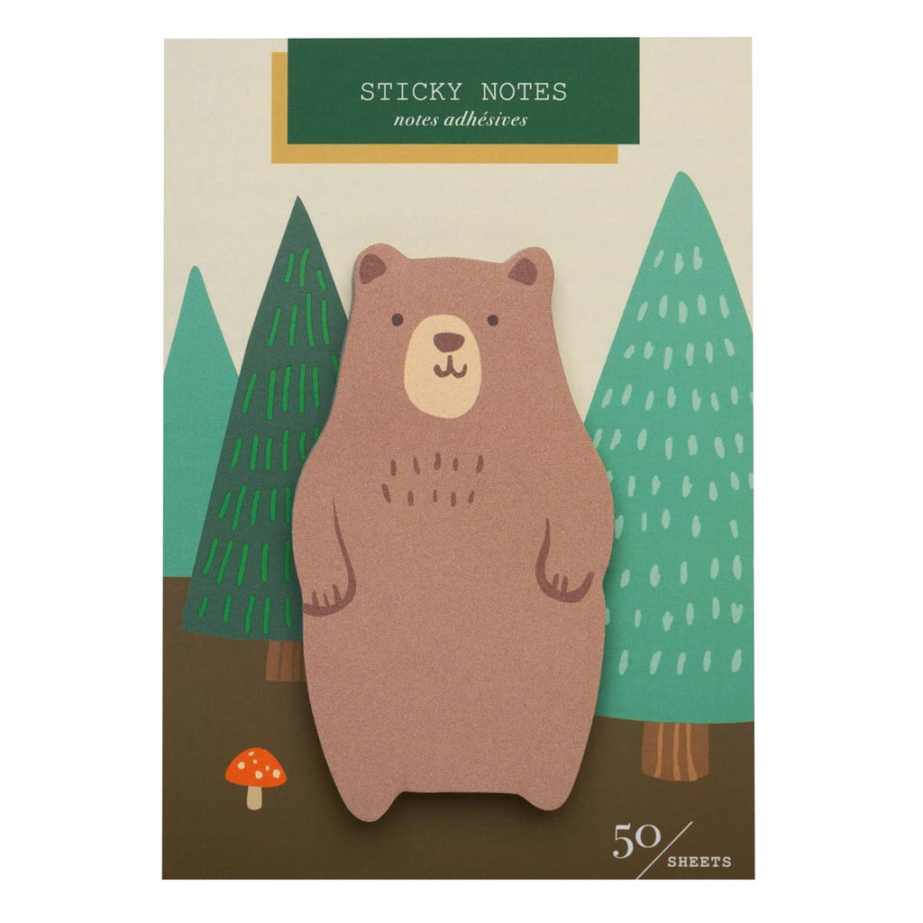Bear Die Cut Sticky Notes - Freshie & Zero Studio Shop