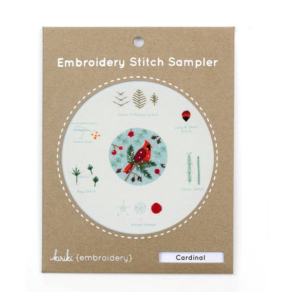 Embroidery Sampler Kit: Cardinal | Beginner - Freshie & Zero Studio Shop