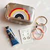 Travel Mini Jewelry Box: Gold Rainbow - Freshie & Zero Studio Shop