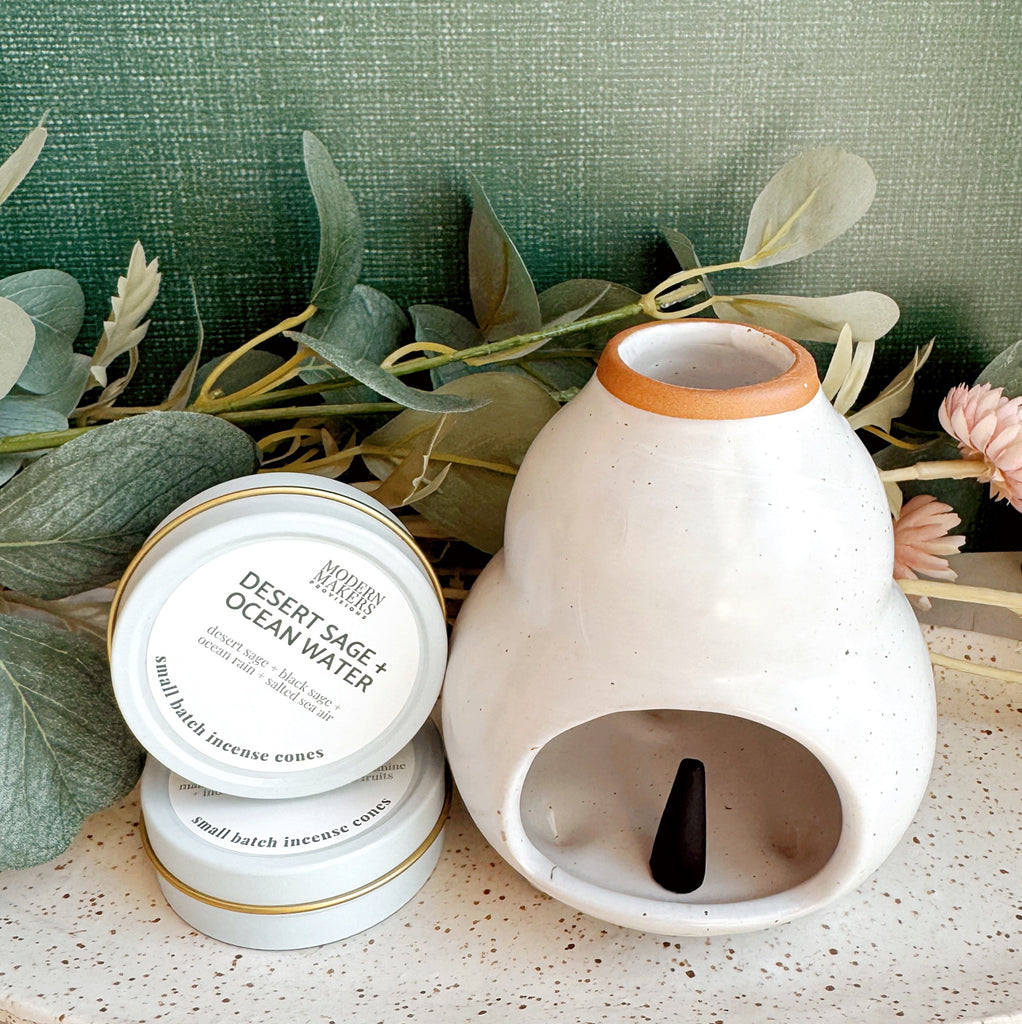 Incense Cones: Patchouli + Magnolia Leaf - Freshie & Zero Studio Shop