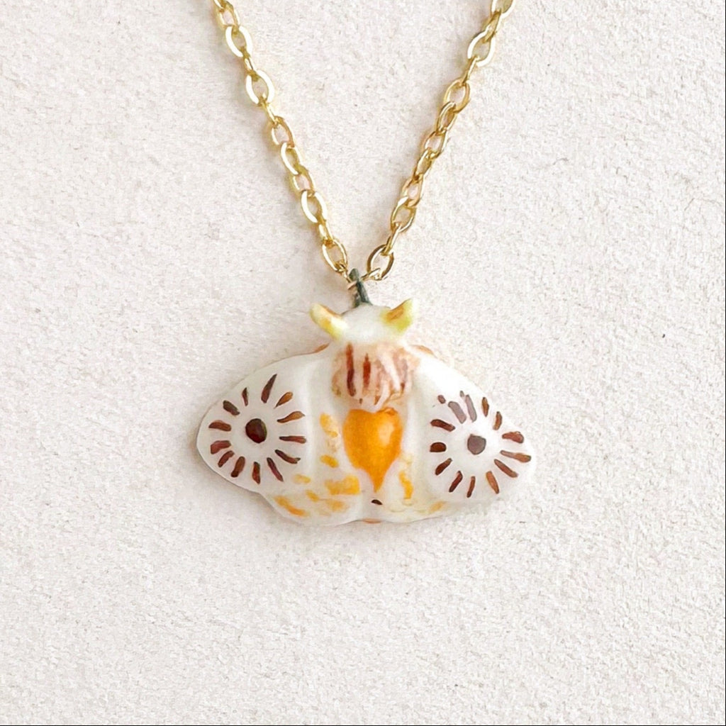 Sunbeam Moth Charm Necklace - Freshie & Zero Studio Shop