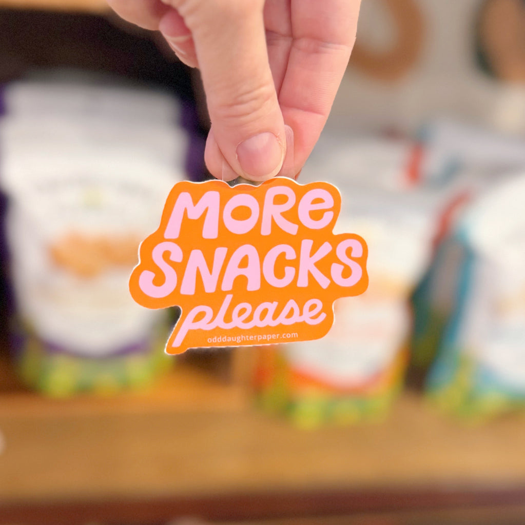 More Snacks Please - Vinyl Sticker - Freshie & Zero Studio Shop