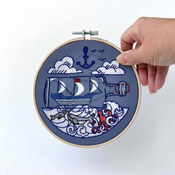 Embroidery Kit - Ship - Freshie & Zero Studio Shop