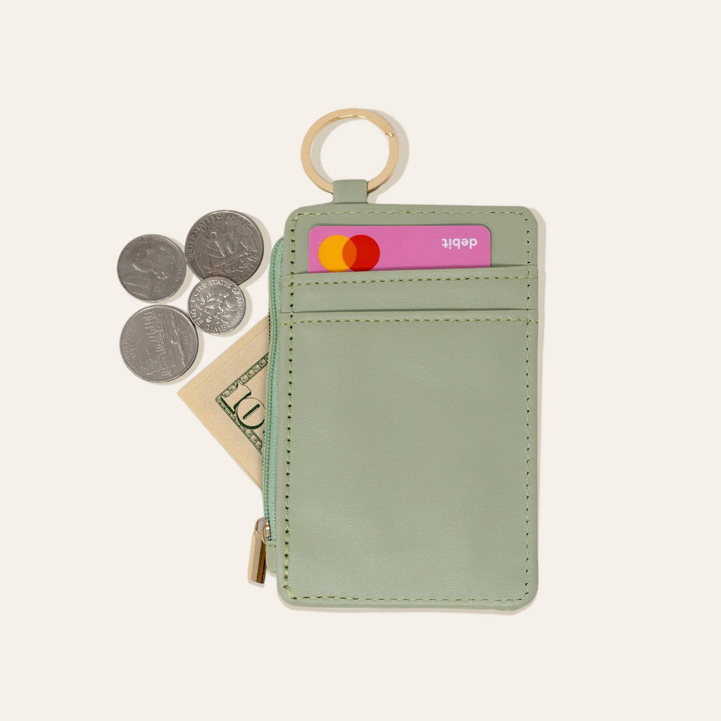 Solid Keychain Card Wallet - Light Green - Freshie & Zero Studio Shop