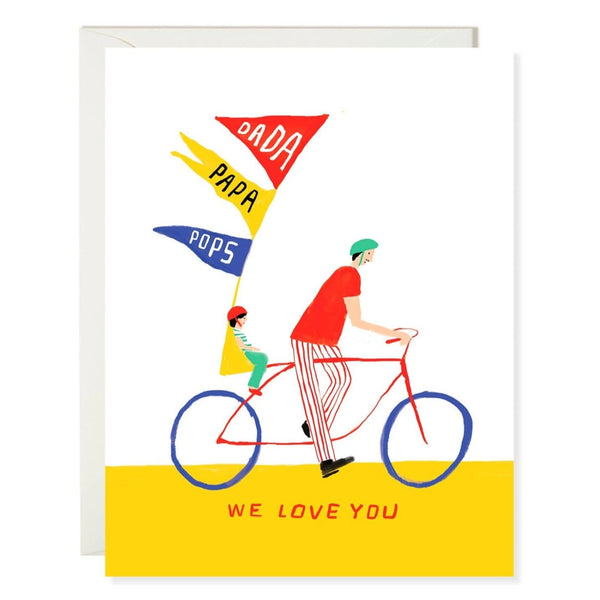 Bicycle We Love You Dad - Greeting Card - Freshie & Zero Studio Shop
