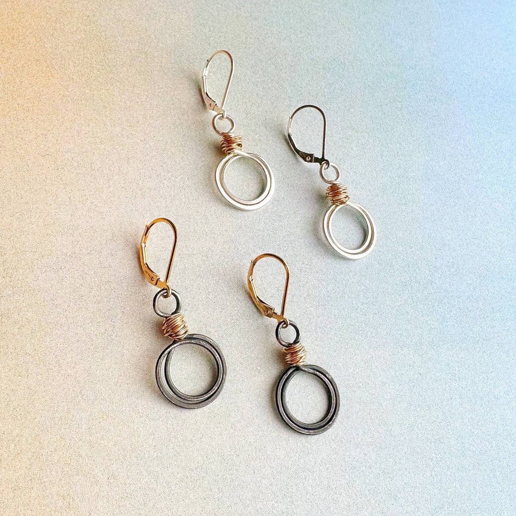 gold swirl loops earrings - Freshie & Zero Studio Shop