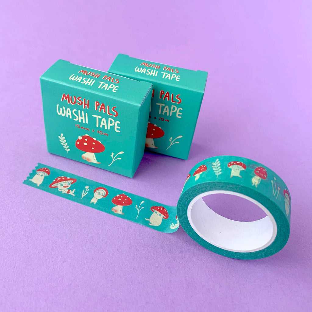 Mush Pals Washi Tape (Teal) - Freshie & Zero Studio Shop