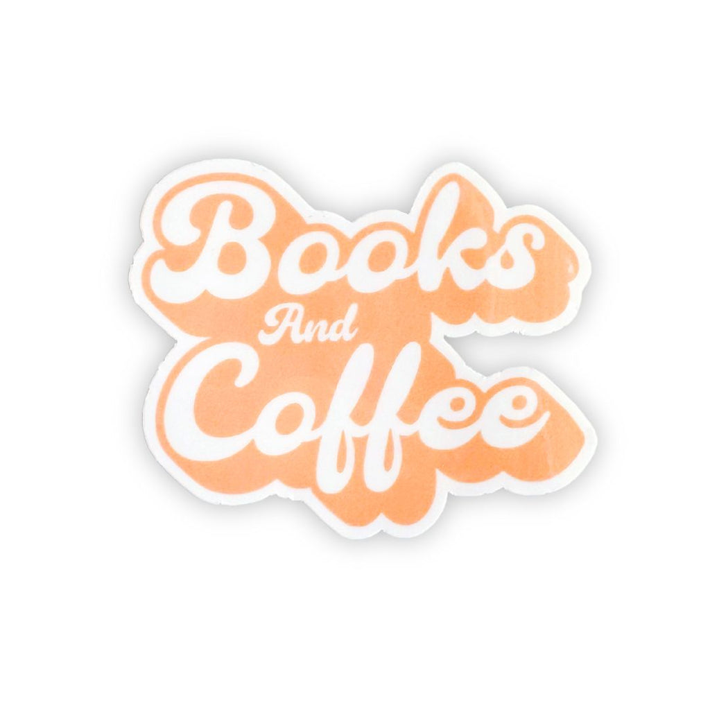 Books And Coffee Vinyl Sticker - Freshie & Zero Studio Shop