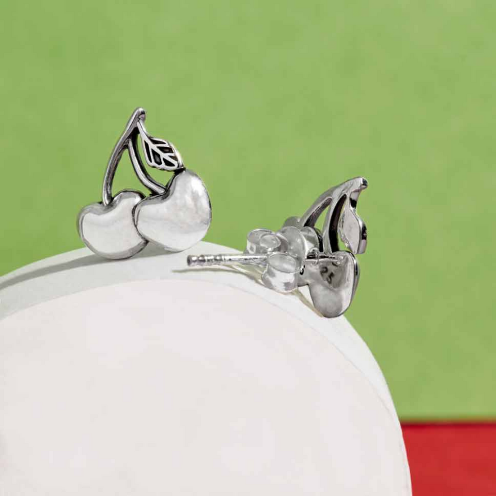 Little Stud Earrings: Cherries - Freshie & Zero Studio Shop