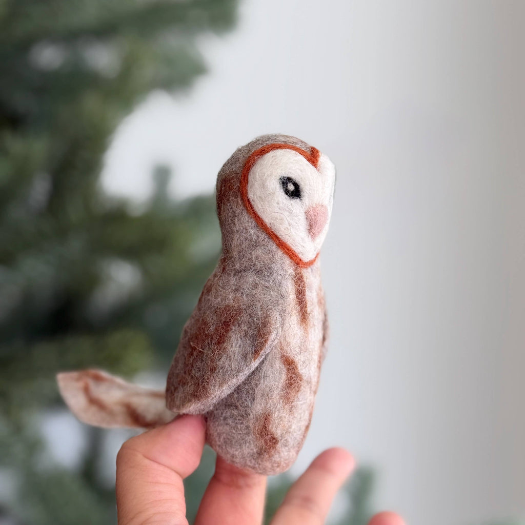Barn Owl Finger Puppet - Freshie & Zero Studio Shop
