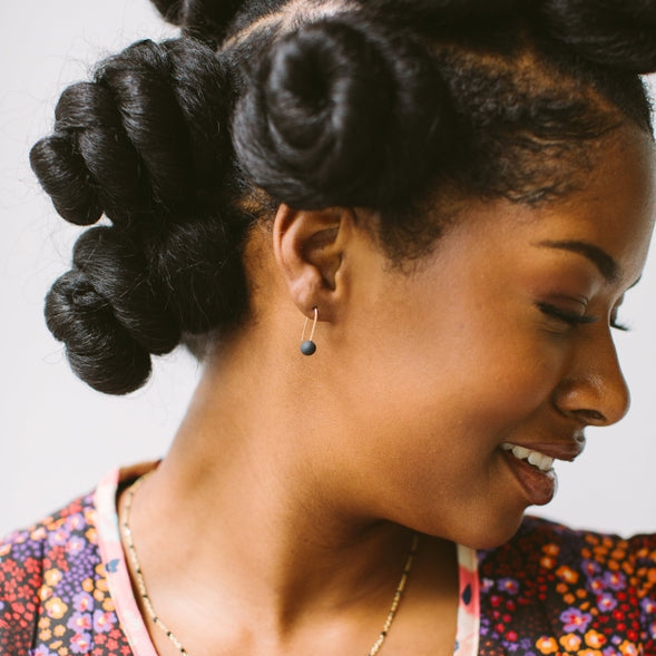 Gold Dainty Dot Earrings | Winter - Freshie & Zero Studio Shop