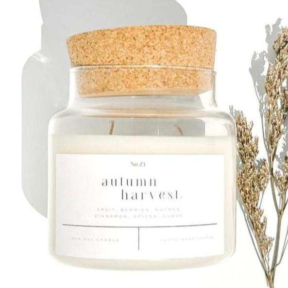 Autumn Harvest: Two Wick 22oz Candle - Freshie & Zero Studio Shop