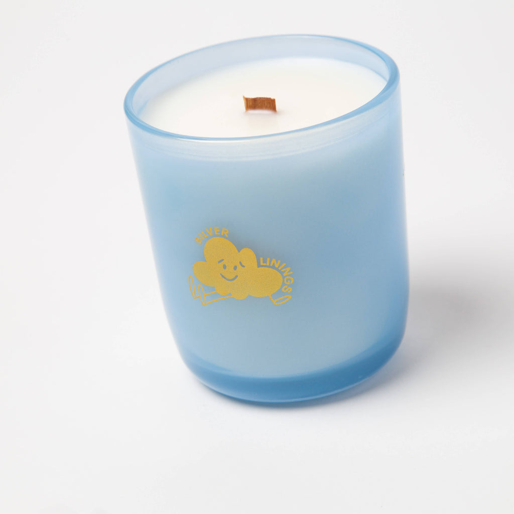 Silver Linings - Palo Santo & Oud Coconut Soy 8oz Candle by Milkjar - Freshie & Zero Studio Shop