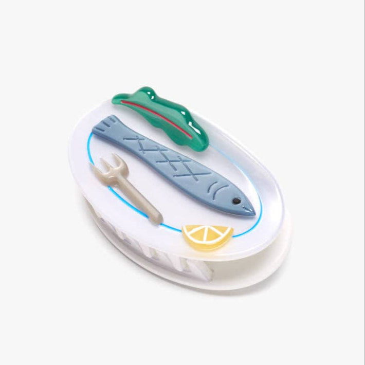 Poisson Sardine Fish Plate Hair Claw - Freshie & Zero Studio Shop