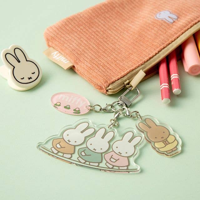 Miffy 3 Piece Peach Acrylic Bag Charm - Freshie & Zero Studio Shop