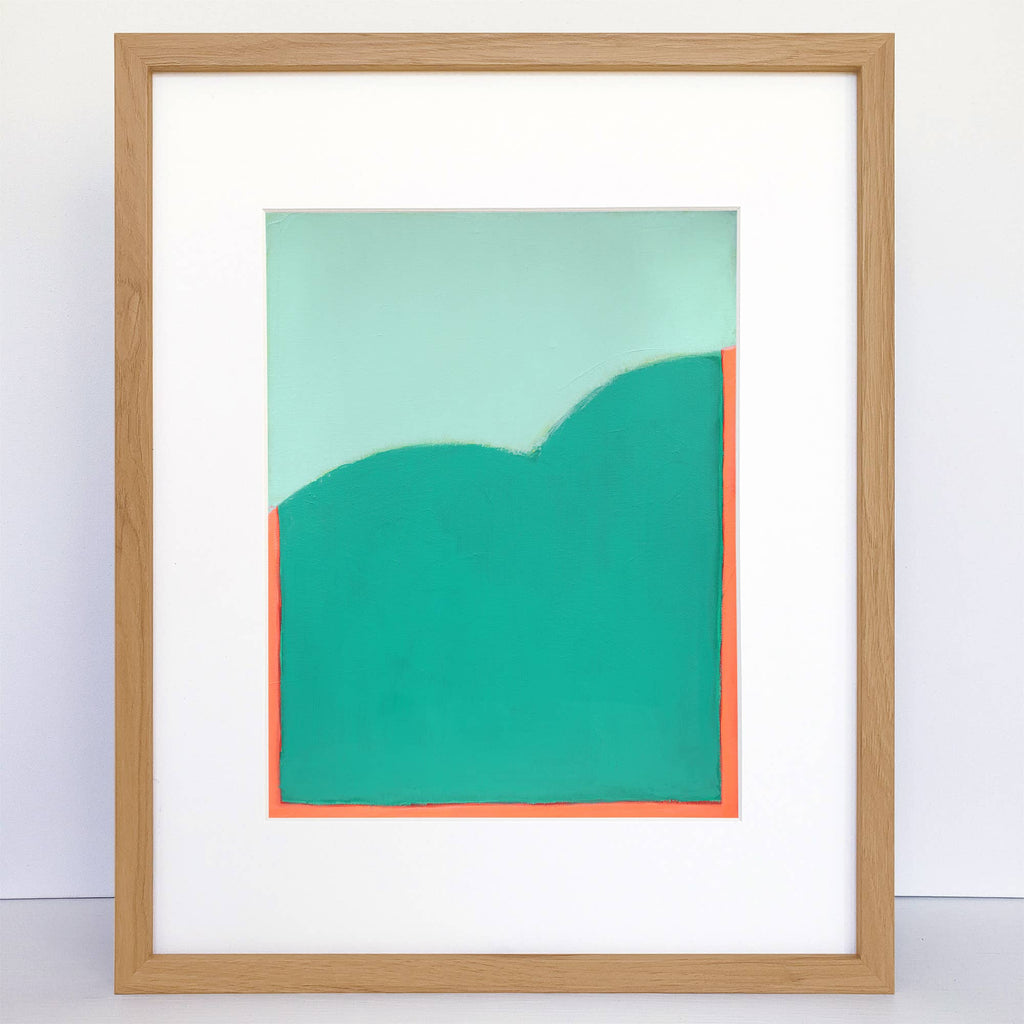 Minimalist Teal Vertical - Catherine Freshley Art Print: 8" x 10" - Freshie & Zero Studio Shop