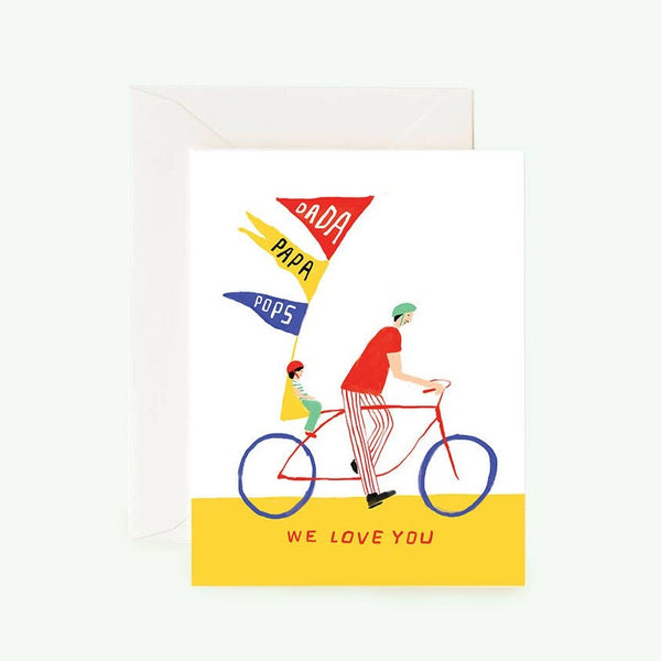Bicycle We Love You Dad - Greeting Card - Freshie & Zero Studio Shop