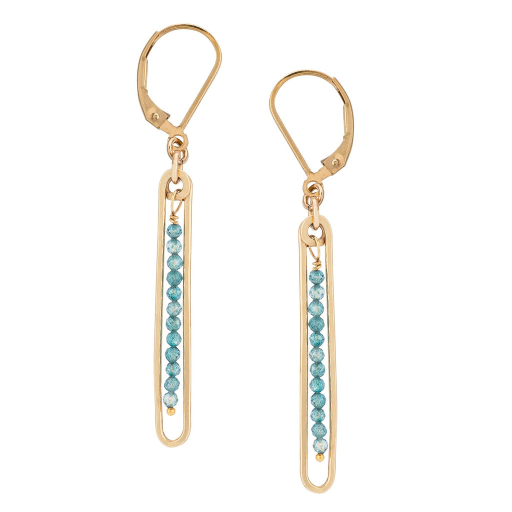 Lyric Earrings with Blue Topaz - Freshie & Zero Studio Shop