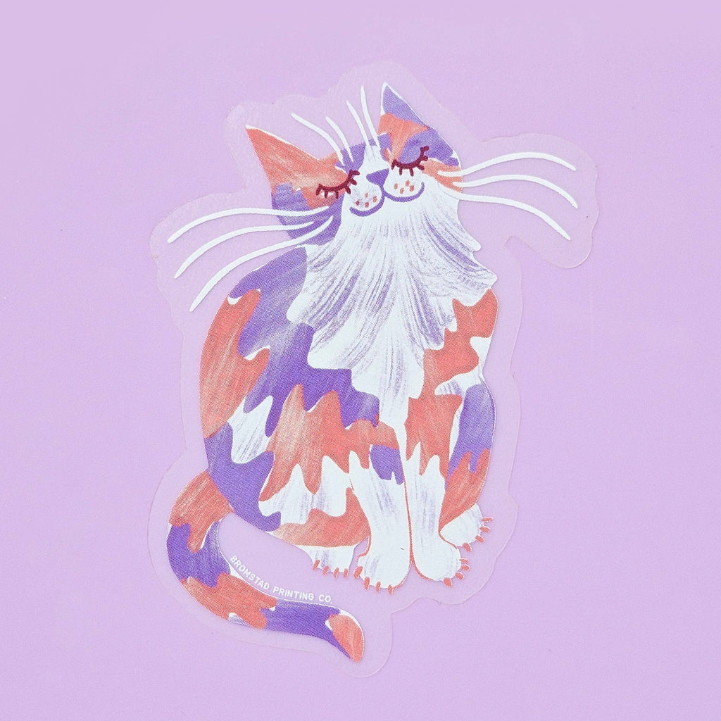 Calico Cat Clear Sticker - Freshie & Zero Studio Shop