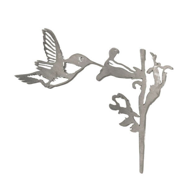 Steel Hummingbird Silhouette Garden Decor by Metalbird - Freshie & Zero Studio Shop