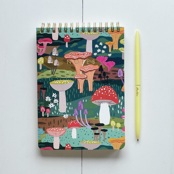 Jotter Notebook by Idlewild: Mushroom Heaven - Freshie & Zero Studio Shop