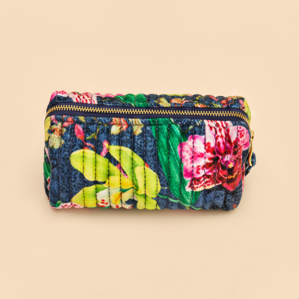 Large Quilted Vanity Bag - Exotic Evening - Freshie & Zero Studio Shop