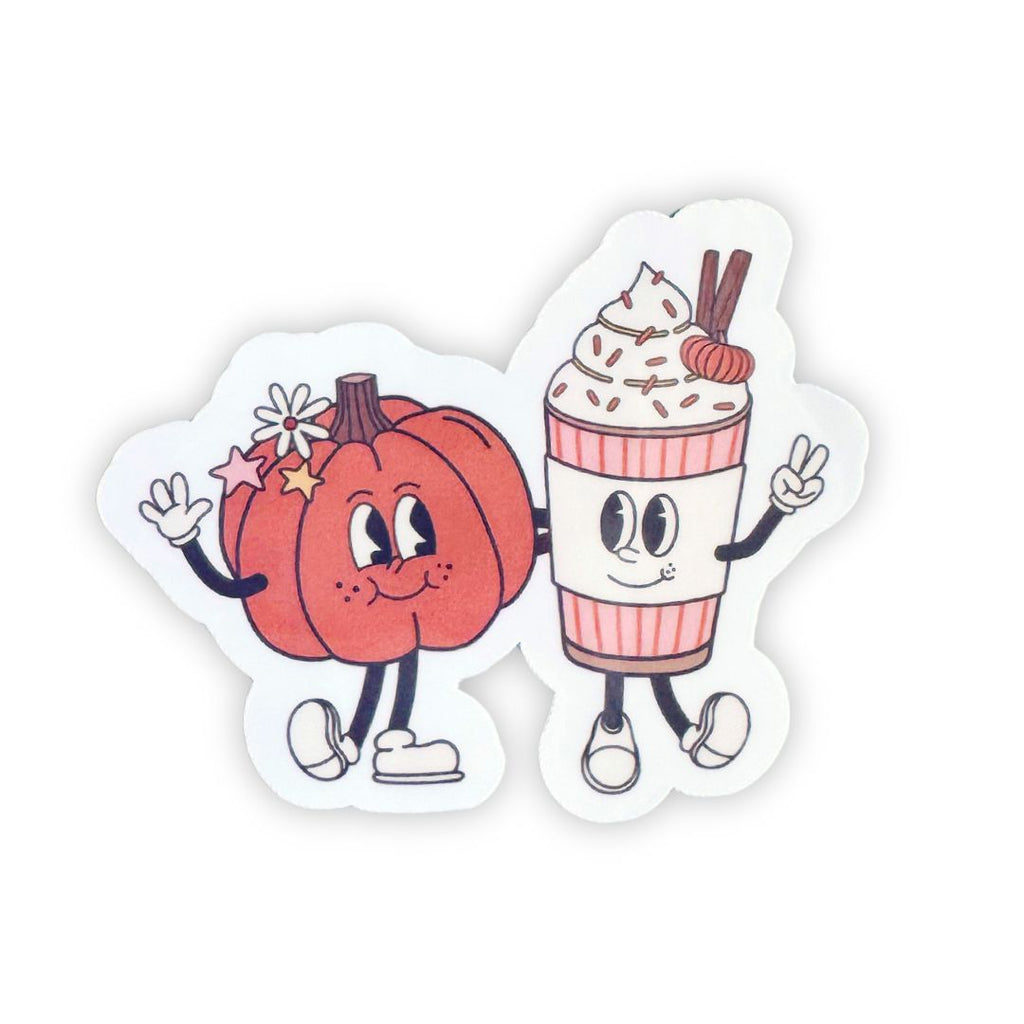 Retro Pumpkin Spice Vinyl Sticker - Freshie & Zero Studio Shop