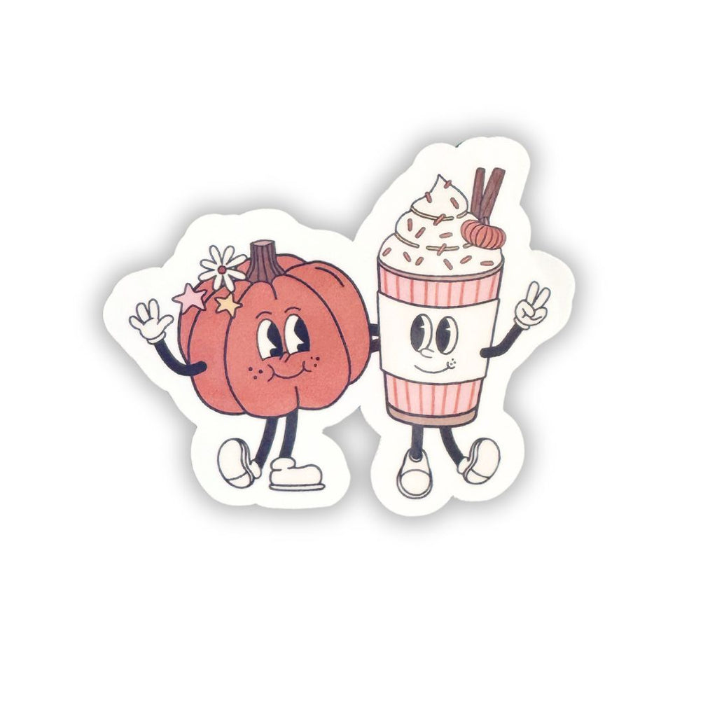 Retro Pumpkin Spice Vinyl Sticker - Freshie & Zero Studio Shop