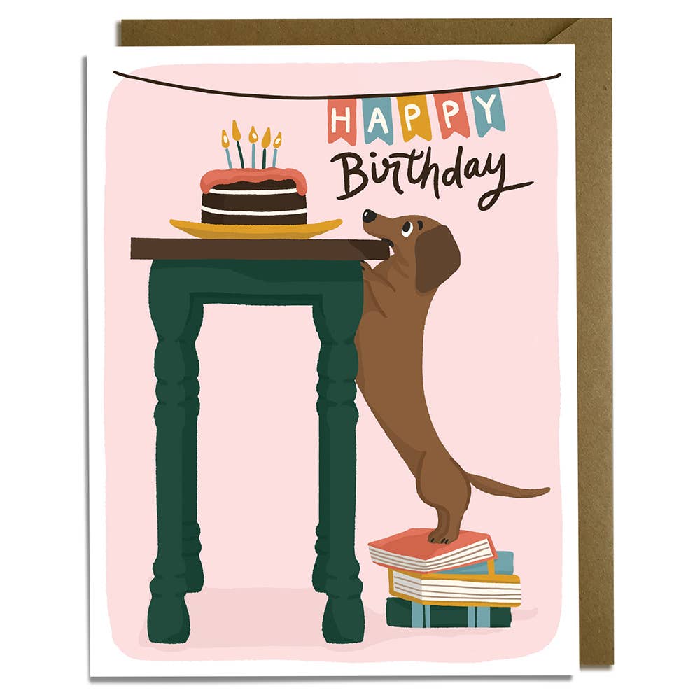 Dachshund Birthday Card - Freshie & Zero Studio Shop