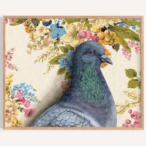 Pigeon Illustration - Fine Art Print - Freshie & Zero Studio Shop
