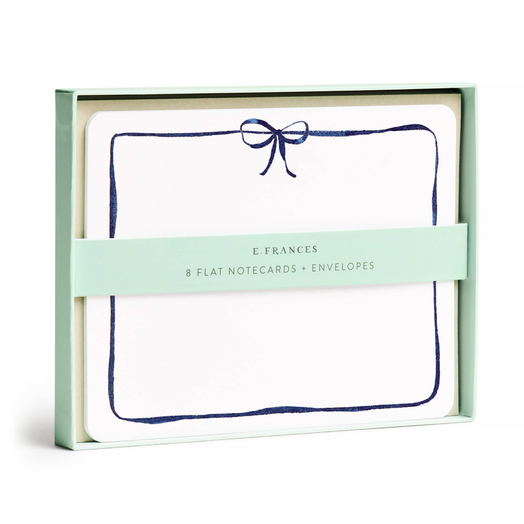 Navy Bow Flat Notes | Boxed Notecards - Freshie & Zero Studio Shop