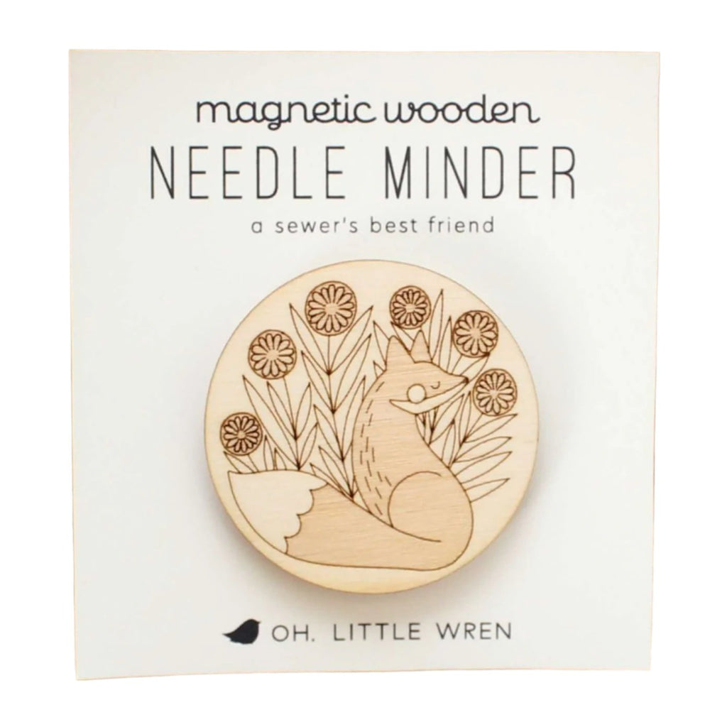 Magnetic Wooden Needle Minder: Wood Fox - Freshie & Zero Studio Shop