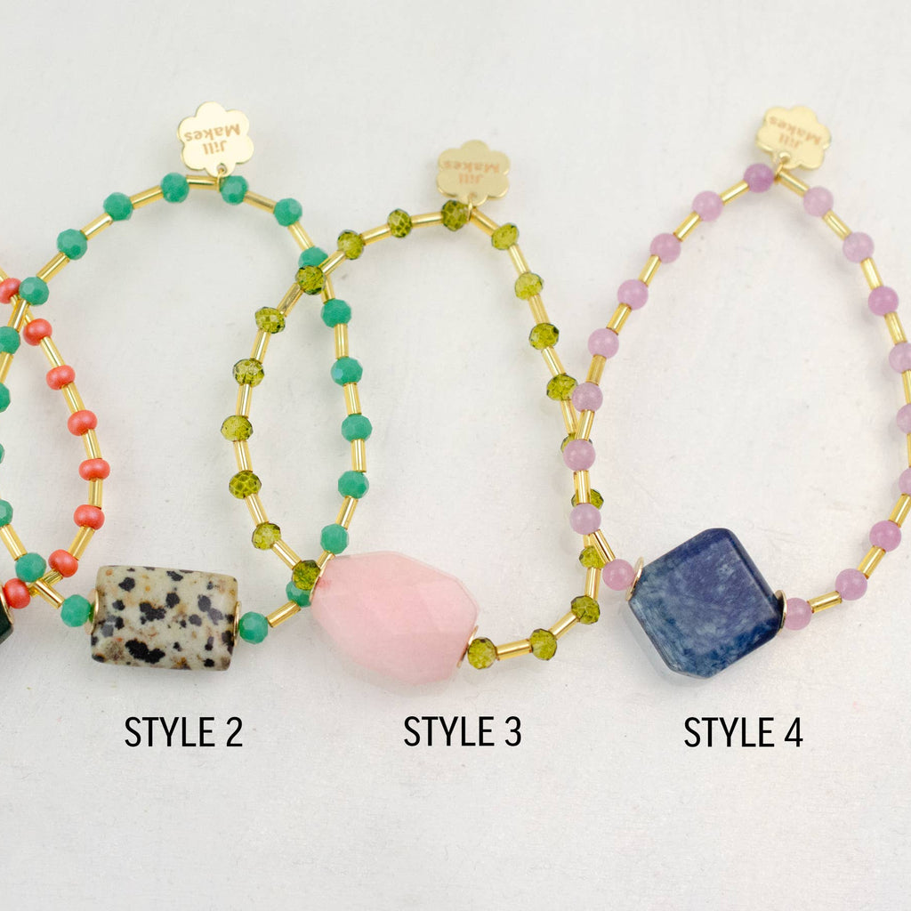 Gemstone Stretchable Bracelets by Jill Makes - Freshie & Zero Studio Shop