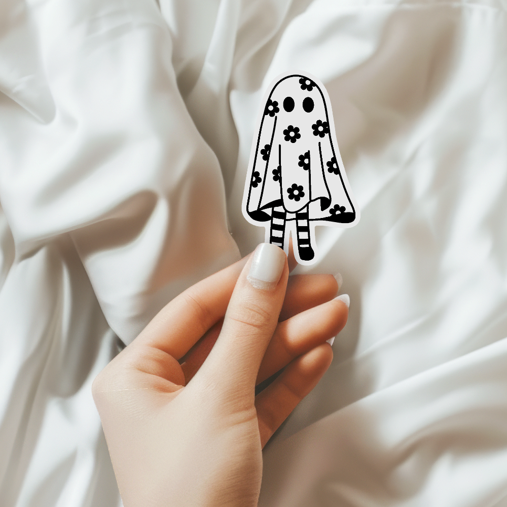 Daisy Ghost Girl Vinyl Sticker - Freshie & Zero Studio Shop